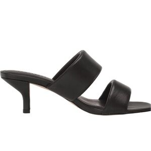 Sanctuary Likely Square Toe Leather Mid Heel Sandals - NWT